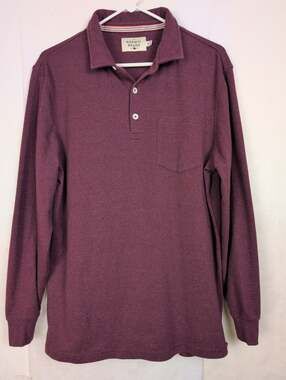 The Normal Brand maroon red henley Size Medium Normcore Classic Preppy Minimal